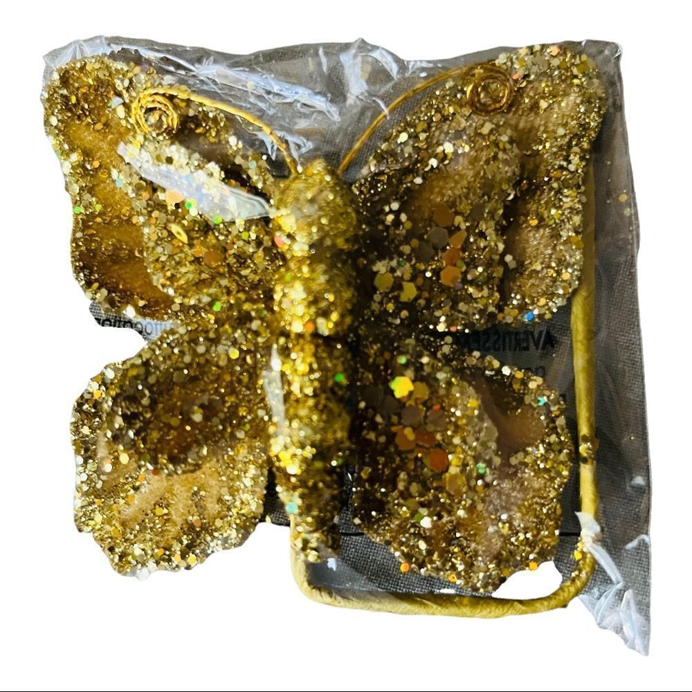 Avon gold butterfly ornament christmas home decor